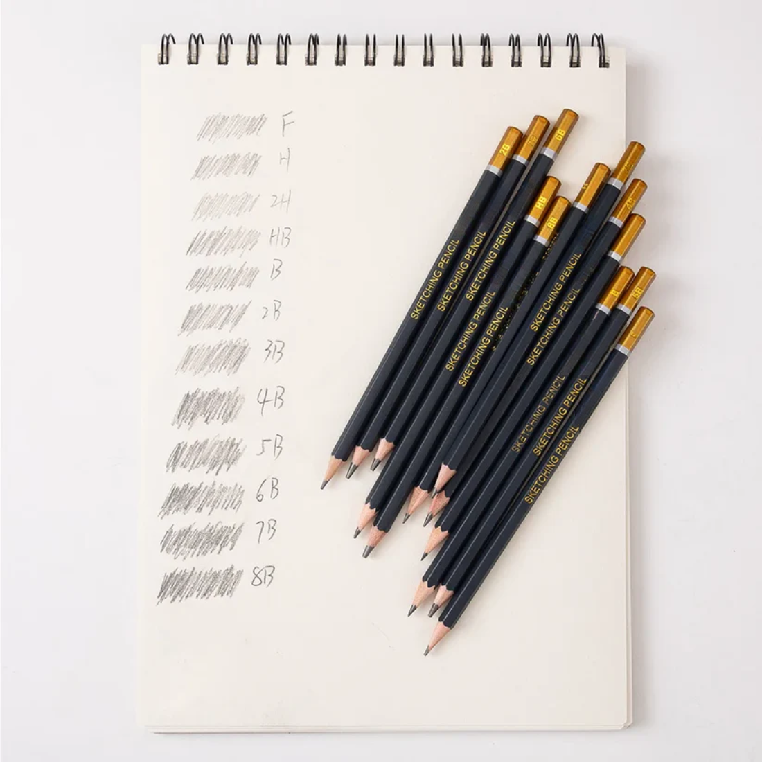 12Pcs Charcoal Sketch Pencils