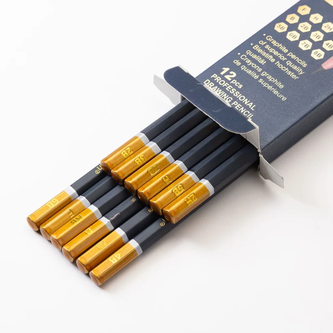 12Pcs Charcoal Sketch Pencils