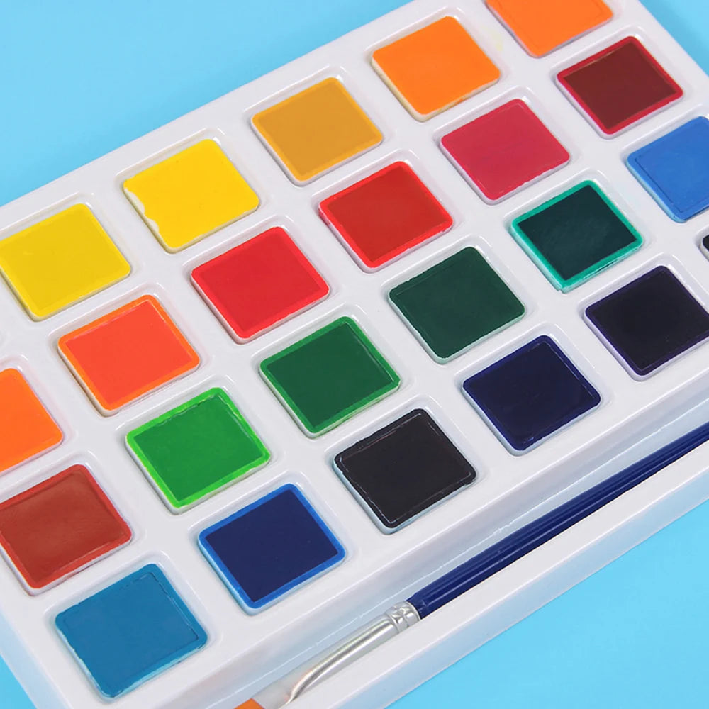 Solid Watercolor Painting Set