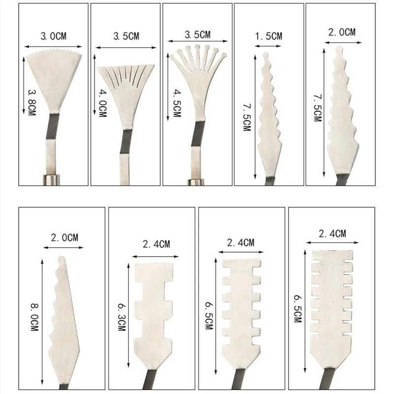 9 Pcs Art Palette Knife